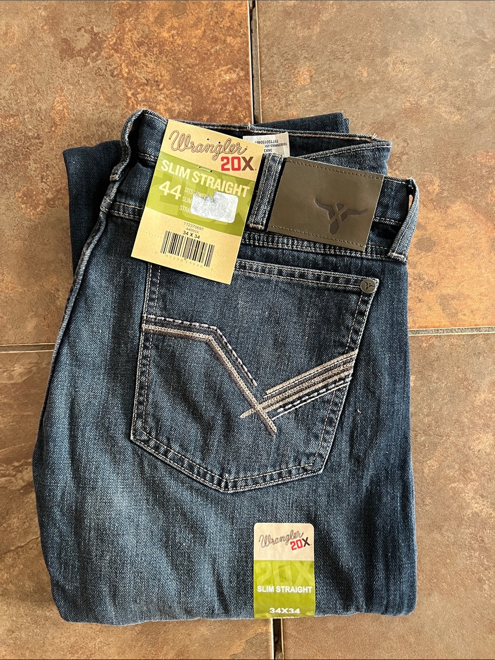 Wrangler Slim Straight Men's Jeans - Indigo Blue Denim